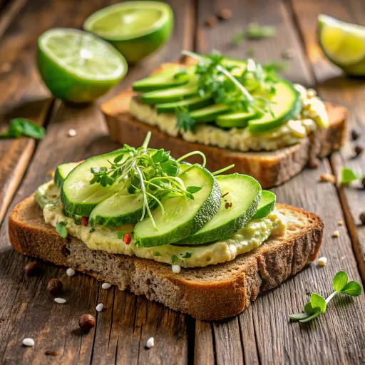 Orkiszowe Tosty z Awokado i Kiełkami